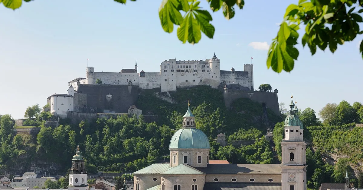 Entry to the fortress above Salzburg with the Prince's Chambers, museums and the panorama tour, on a tour of Hohensalzburg Fortress, castle tours in Europe